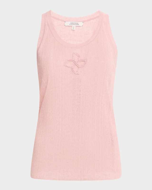 Summer Ease Sheer Ribbed Tank Top